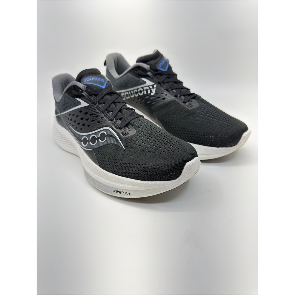 Saucony Mens 9.5W Black Ride 17 PWRRUN+ Running Shoes Sneakers S20924-10